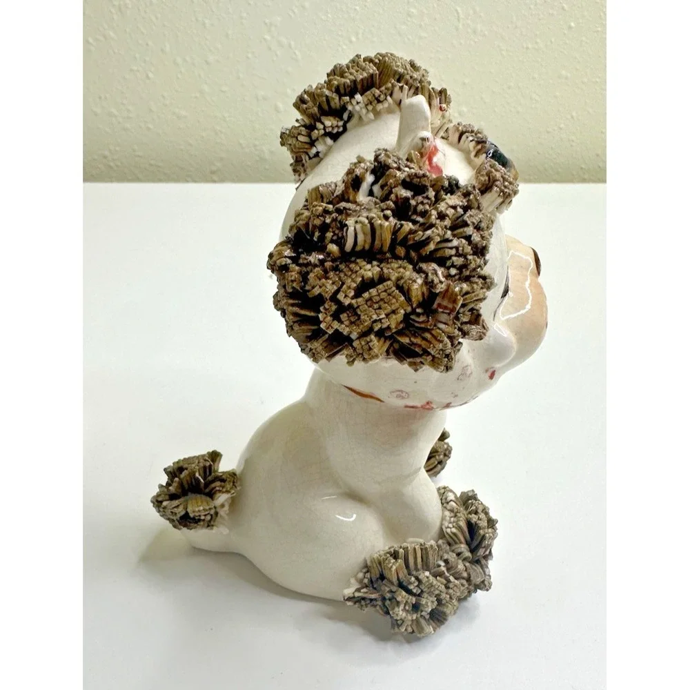 Lefton Spaghetti Ceramic Dog Vintage Set 2 Bee Toothache Boo Boo Tail Set 2